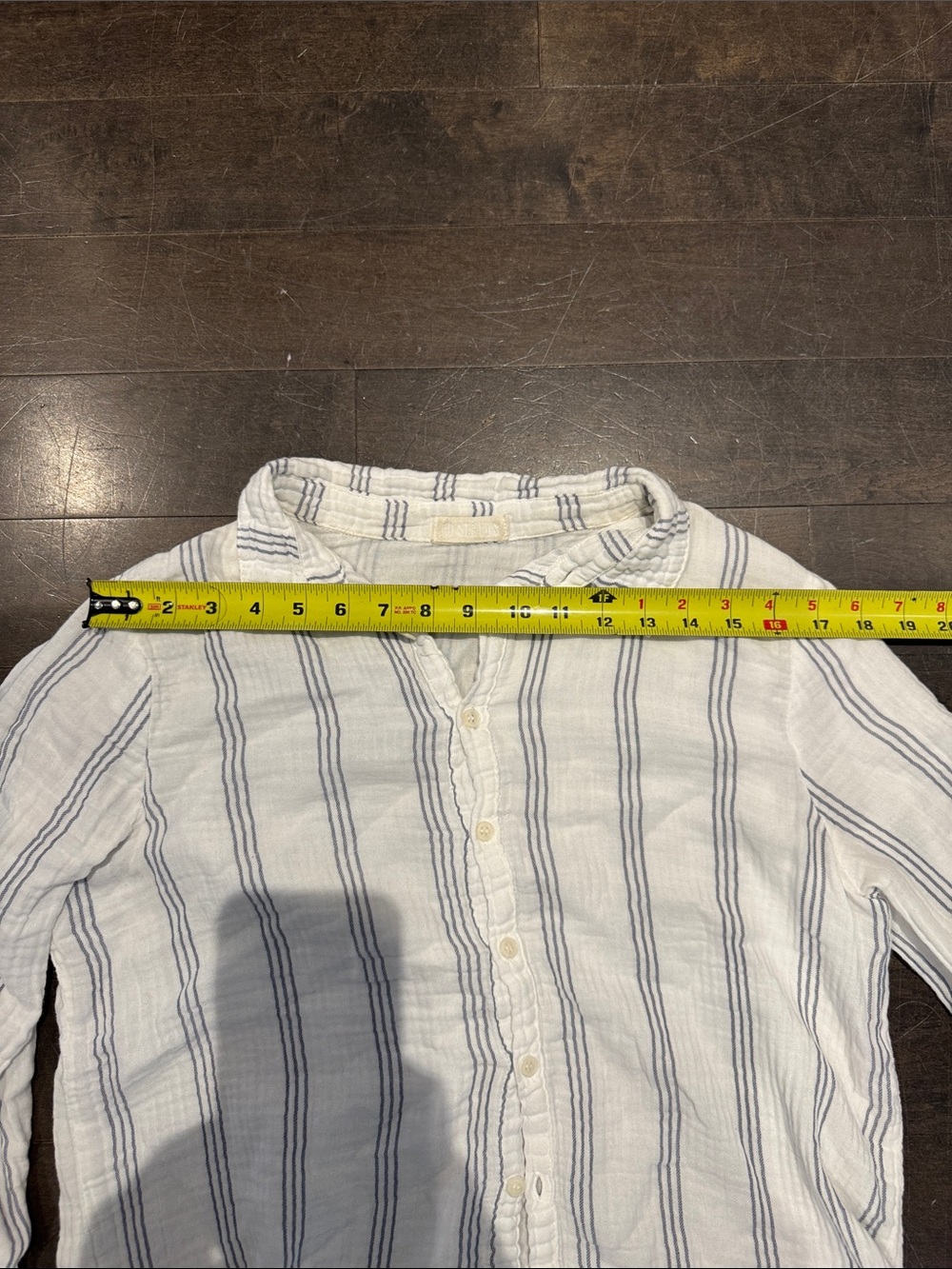 CP Shades White Striped Cotton Button Front Shirt Size S - Picture 11 of 12
